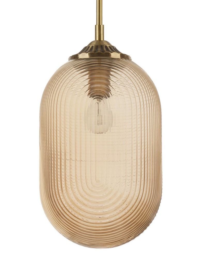 Pendant lamps - Luces Exclusivas ARJONA Pendant 1xE27 LED champagne/brass LE41879 - product kolory-swiatla.pl 2