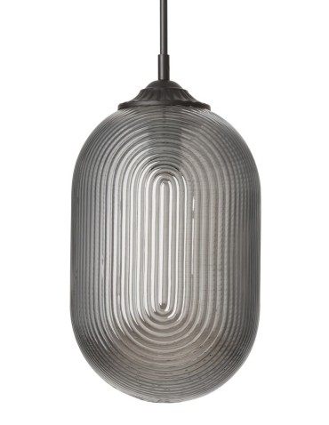 Luces Exclusivas ARJONA Wisząca 1xE27 LED szary dymiony/czarny LE41880 - produkt 2