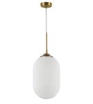Pendant lamps - Luces Exclusivas ARJONA Pendant 1xE27 LED white/brass LE41881 - product 1