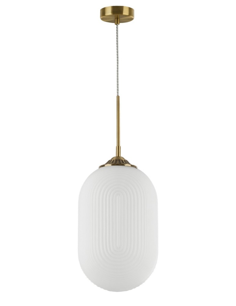 Pendant lamps - Luces Exclusivas ARJONA Pendant 1xE27 LED white/brass LE41881 - product kolory-swiatla.pl 1