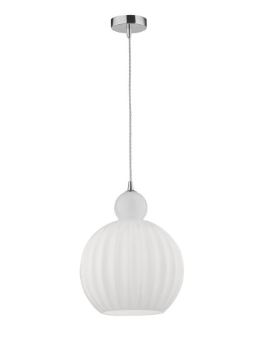 Luces Exclusivas AVILES Pendant 1xE27 LED opal/chrome LE41885