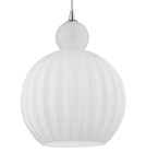 Pendant lamps - Luces Exclusivas AVILES Pendant 1xE27 LED opal/chrome LE41885 - product 2