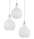 Pendant lamps - Luces Exclusivas AVILES Pendant 3xE27 LED opal/chrome LE41886 - product 2