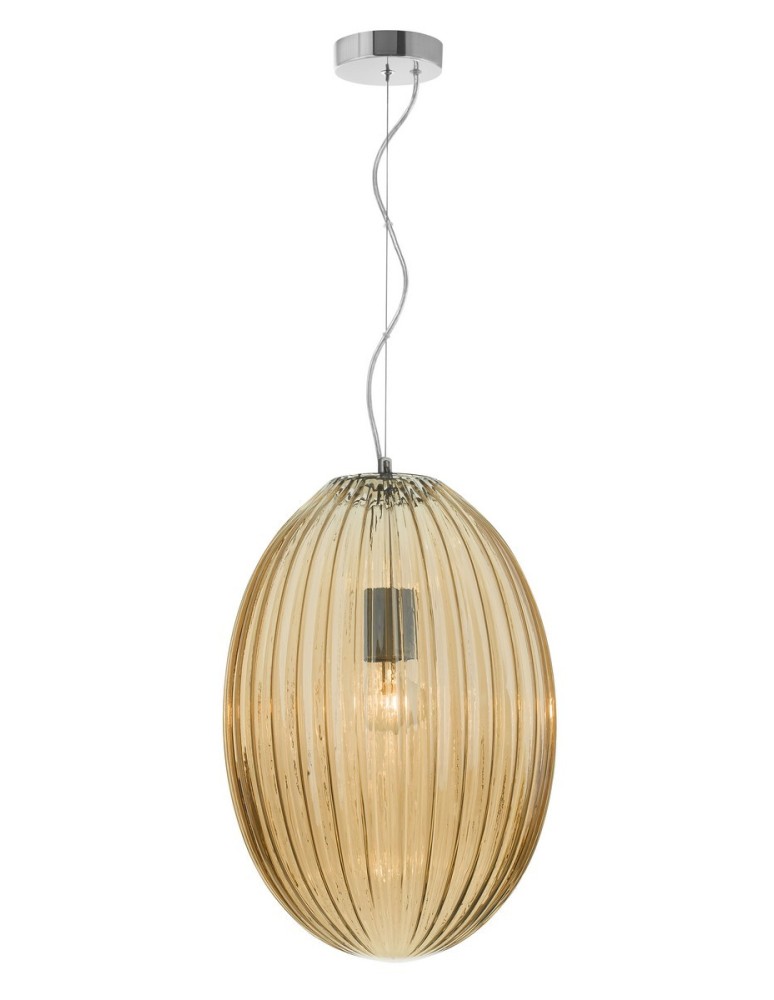 Pendant lamps - Luces Exclusivas AYAPEL Pendant 1xE27 LED champagne/chrome LE41888 - product kolory-swiatla.pl 1