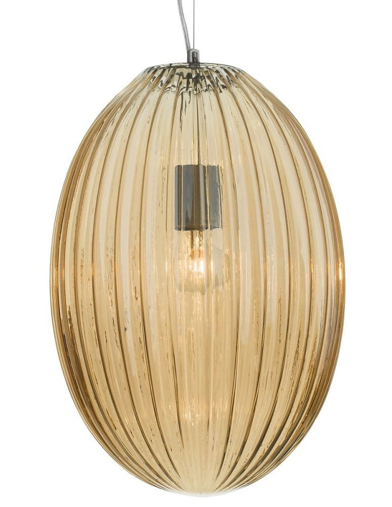 Pendant lamps - Luces Exclusivas AYAPEL Pendant 1xE27 LED champagne/chrome LE41888 - product kolory-swiatla.pl 2