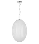 Pendant lamps - Luces Exclusivas AYAPEL Pendant 1xE27 LED white/chrome LE41889 - product 1