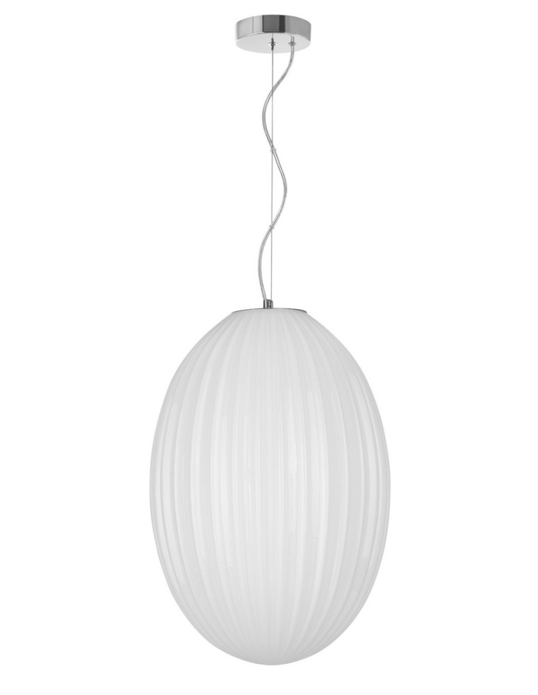 Pendant lamps - Luces Exclusivas AYAPEL Pendant 1xE27 LED white/chrome LE41889 - product kolory-swiatla.pl 1