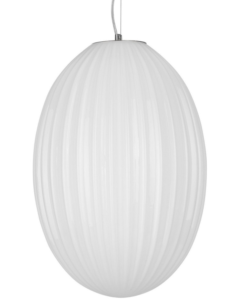 Pendant lamps - Luces Exclusivas AYAPEL Pendant 1xE27 LED white/chrome LE41889 - product kolory-swiatla.pl 2