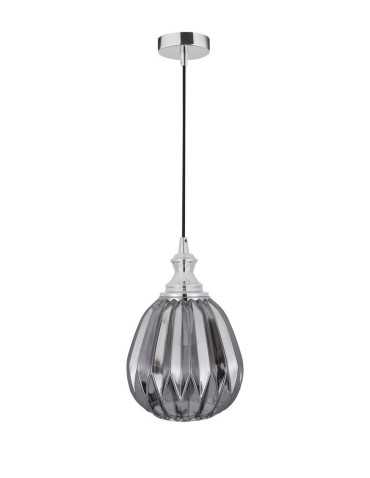 Luces Exclusivas BAILEN Pendant 1xE27 LED chrome/grey LE41892