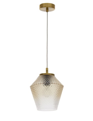 Luces Exclusivas BERRIO Wisząca 1xE27 LED mosiądz/koniakowy LE41897