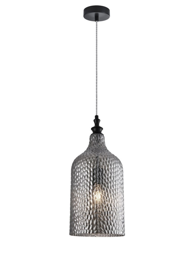 Pendant lamps - Luces Exclusivas BOCONO Pendant 1xE27 LED smoke/black matte LE41899 - product kolory-swiatla.pl 2