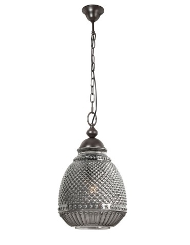 Luces Exclusivas BOGOTA Pendant 1xE27 LED grey LE41901