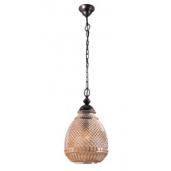 Luces Exclusivas BOGOTA Wisząca 1xE27 LED bursztynowy/ciemnobrązowy LE41902