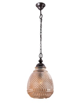 Luces Exclusivas BOGOTA Wisząca 1xE27 LED bursztynowy/ciemnobrązowy LE41902