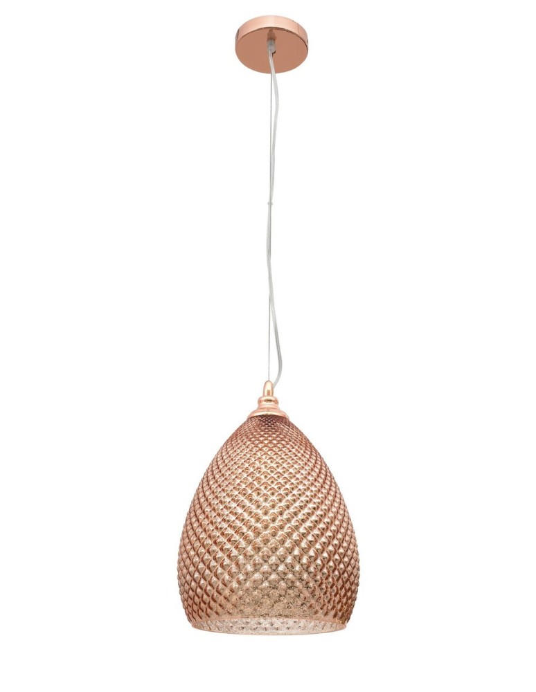 Pendant lamps - Luces Exclusivas BOYACA Pendant 1xE27 LED red gold LE41904 - product kolory-swiatla.pl 1