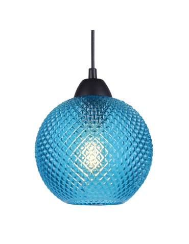 Luces Exclusivas BUENOS Pendant 1xE27 LED blue/black LE41913 - product 2