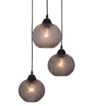 Triple pendant lamps - Luces Exclusivas BUENOS Pendant 3xE27 LED grey/black LE41914 - product 2