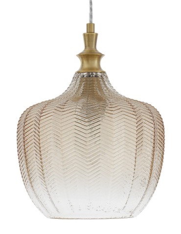 Luces Exclusivas BURGOS Wisząca 1xE27 LED szampański/mosiądz LE41916 - produkt 2