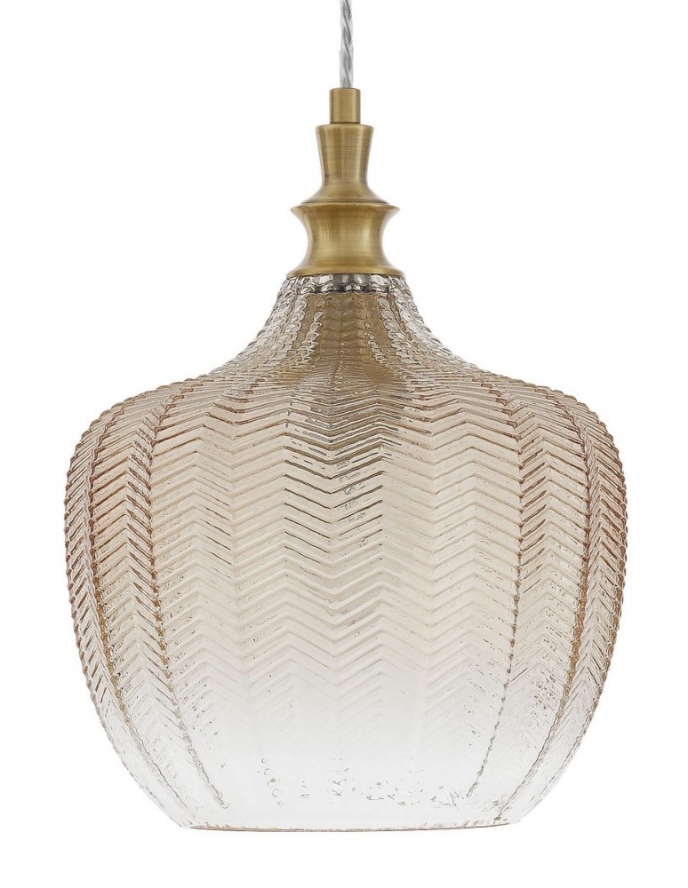 Pendant lamps - Luces Exclusivas BURGOS Pendant 1xE27 LED champagne/brass LE41916 - product kolory-swiatla.pl 2