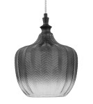 Pendant lamps - Luces Exclusivas BURGOS Pendant 1xE27 LED smoke grey/black matte LE41918 - product 2