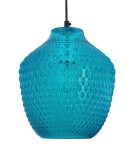 Blue pendant lamps - Luces Exclusivas CALAMA Pendant 1xE27 LED blue/black LE41922 - product 2