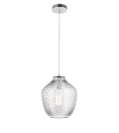 Pendant lamps - Luces Exclusivas CALAMA Pendant 1xE27 LED transparent/chrome LE41923 - product 1