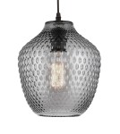 Pendant lamps - Luces Exclusivas CALAMA Pendant 1xE27 LED smoke grey/black LE41924 - product 2