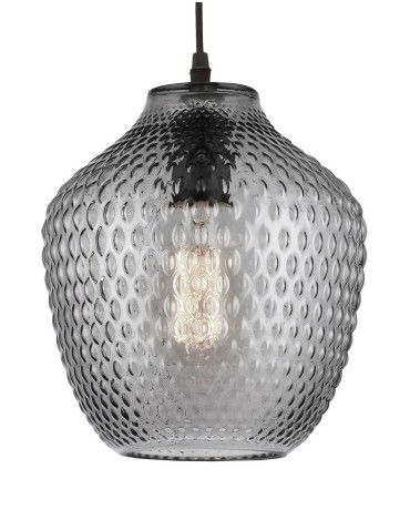 Luces Exclusivas CALAMA Pendant 1xE27 LED smoke grey/black LE41924 - product 2