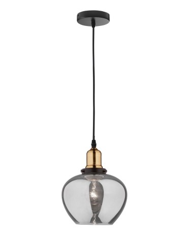 Luces Exclusivas CALDAS Pendant 1xE27 LED black/smoke LE41925
