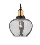 Pendant lamps - Luces Exclusivas CALDAS Pendant 1xE27 LED black/smoke LE41925 - product 2