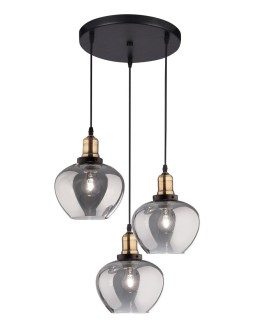 Luces Exclusivas CALDAS Wisząca 3xE27 LED czarny/dymiony LE41926