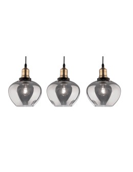 Luces Exclusivas CALDAS Pendant 3xE27 LED black/smoke LE41927 - product 2