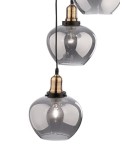 Pendant lamps - Luces Exclusivas CALDAS Pendant 5xE27 LED black/smoke LE41928 - product 2