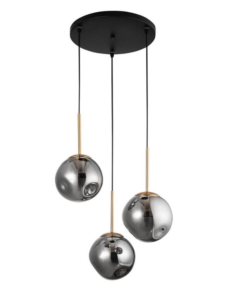 Pendant lamps - Luces Exclusivas CALERA Pendant 1xE27 LED gold/chrome LE41929 - product kolory-swiatla.pl 1