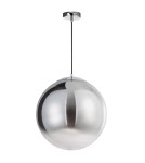 Pendant lamps - Luces Exclusivas CALETA Pendant 1xE27 LED smoke/chrome LE41934 - product 1