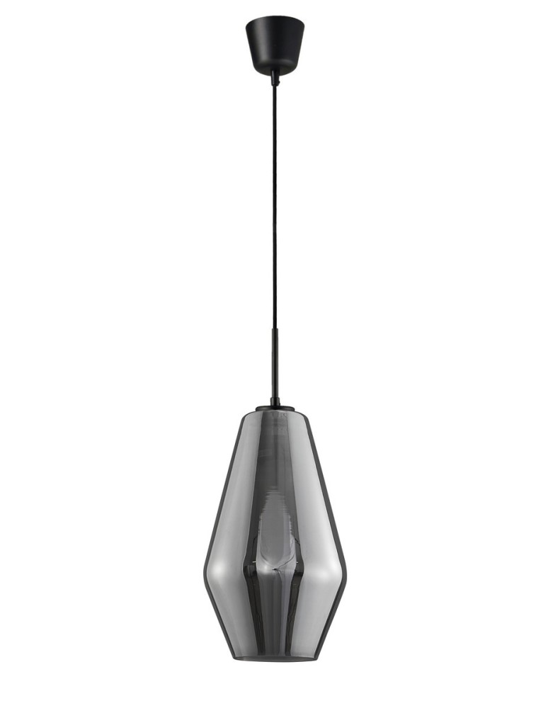 Pendant lamps - Luces Exclusivas CANETE Pendant 1xE27 LED black/chrome LE41938 - product kolory-swiatla.pl 1
