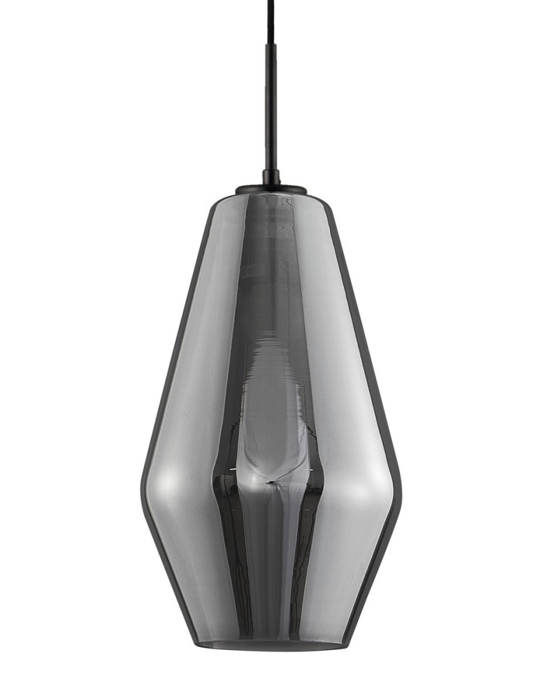 Pendant lamps - Luces Exclusivas CANETE Pendant 1xE27 LED black/chrome LE41938 - product kolory-swiatla.pl 2