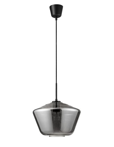 Luces Exclusivas CANETE Pendant 1xE27 LED black/chrome LE41940