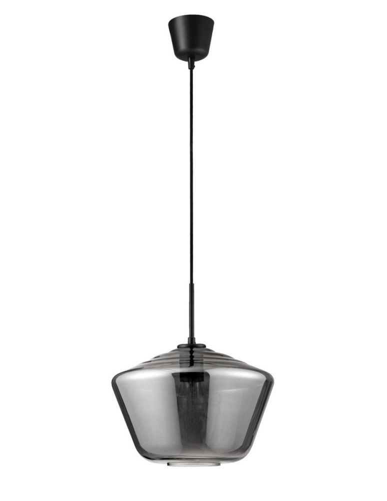Pendant lamps - Luces Exclusivas CANETE Pendant 1xE27 LED black/chrome LE41940 - product kolory-swiatla.pl 1