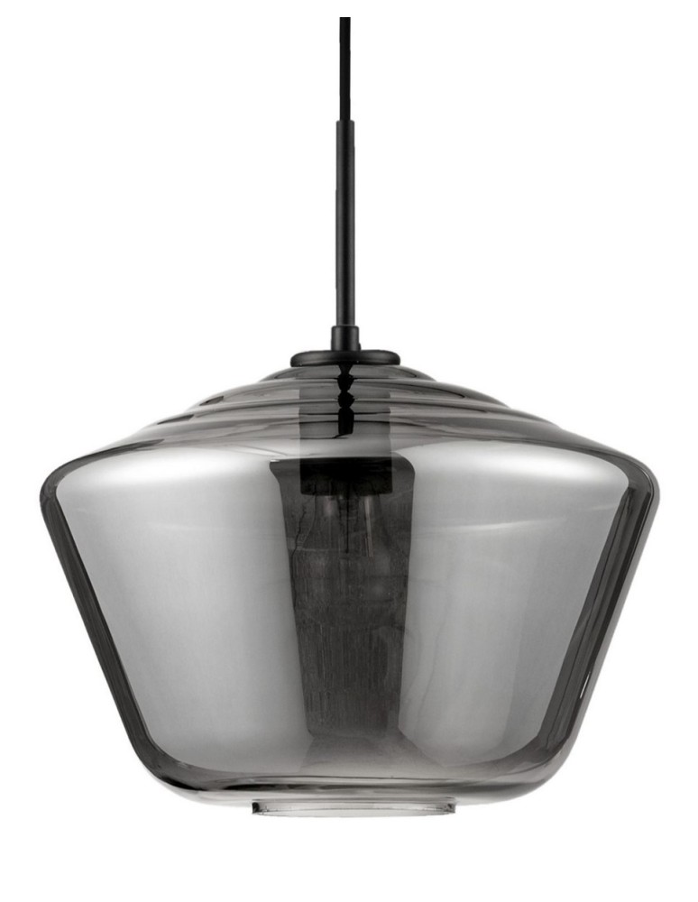 Pendant lamps - Luces Exclusivas CANETE Pendant 1xE27 LED black/chrome LE41940 - product kolory-swiatla.pl 2