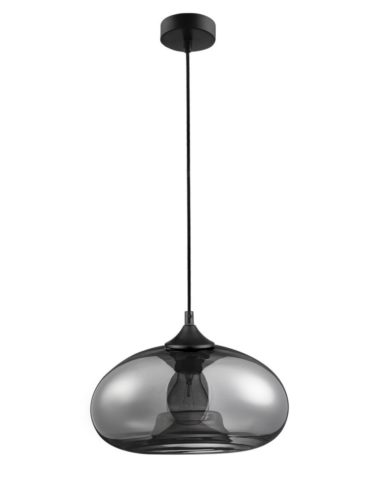 Pendant lamps - Luces Exclusivas CANTOS Pendant 1xE27 LED black/chrome LE41941 - product kolory-swiatla.pl 1