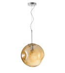 Pendant lamps - Luces Exclusivas CARORA Pendant 1xE27 LED chrome/champagne LE41954 - product 1