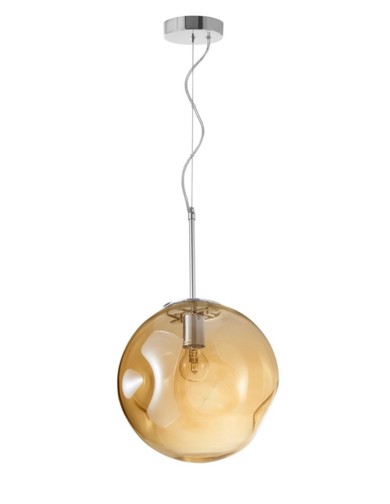Pendant lamps - Luces Exclusivas CARORA Pendant 1xE27 LED chrome/champagne LE41954 - product kolory-swiatla.pl 1