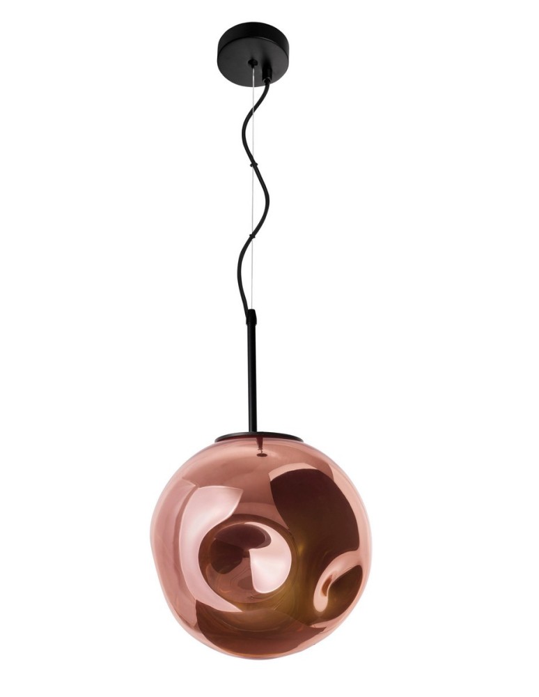 Pendant lamps - Luces Exclusivas CARORA Pendant 1xE27 LED black/copper LE41956 - product kolory-swiatla.pl 1