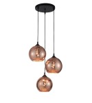 Triple pendant lamps - Luces Exclusivas CEPEDA Pendant 3xE27 LED copper LE41963 - product 1