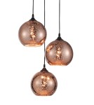 Triple pendant lamps - Luces Exclusivas CEPEDA Pendant 3xE27 LED copper LE41963 - product 2