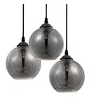 Triple pendant lamps - Luces Exclusivas COLINA Pendant 3xE27 LED black/smoke LE41972 - product 2