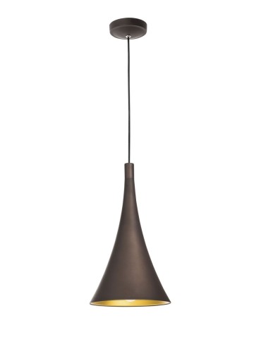 Luces Exclusivas CUARTO Pendant 1xE27 LED dark brown/gold LE41980