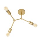 Loft ceiling lamps - industrial - Luces Exclusivas CUMANA Ceiling 3xE27 LED brass LE41986 - product 1
