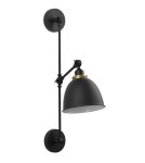 Cantilever wall lamps - Luces Exclusivas CURICO Wall-mounted 1xE27 LED black/brass LE41988 - product 1